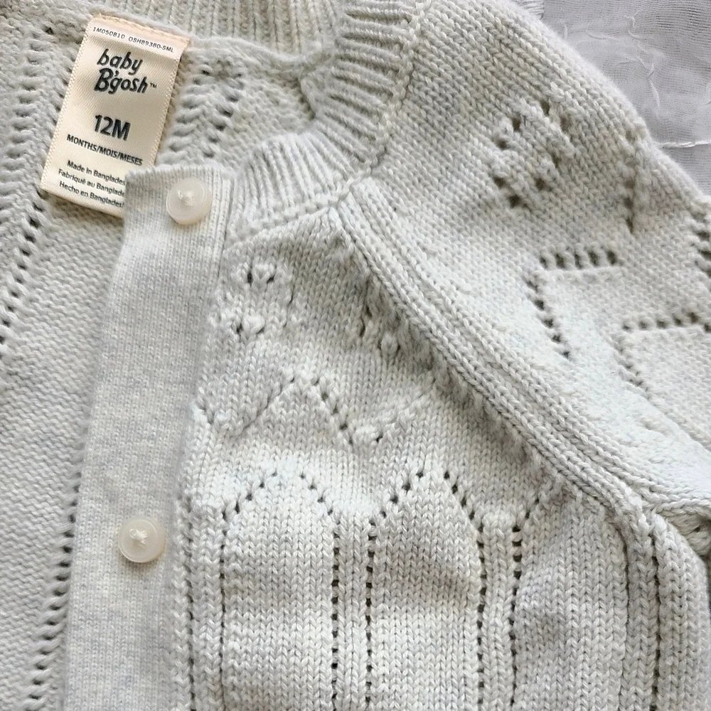 OshKosh B'gosh Cream Cable Knit Sweater